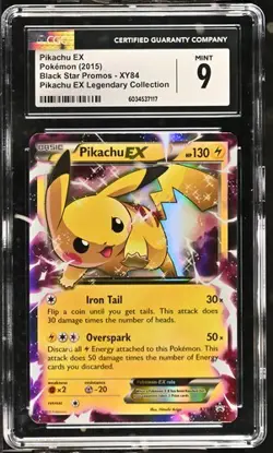 PIKACHU EX Black Star Promo Legendary Collection #XY84 CGC 9 Pokemon - Image 1