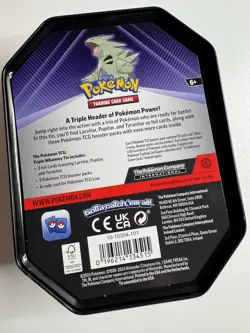 Pokemon TCG Triple Whammy Collector's Tin - Tyranitar - EMPTY NO PACKS - Image 4