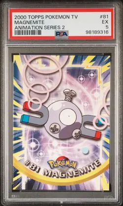 2000 TOPPS POKEMON TV ANIMATION SERIES 2 #81 MAGNEMITE PSA 5 - Image 1