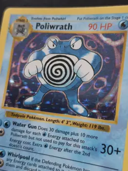Poliwrath 13/102 Shadowless Holo - Pokemon 1999 Base Set LP - Image 2
