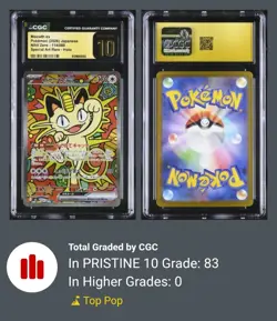 2026 Pokemon Japanese Nihil Zero Meowth ex PRISTINE CGC 10 Special Art Rare #114 - Image 3