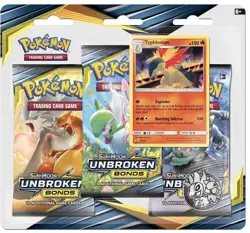 Unbroken Bonds 3 pack 24 Blister Case Sealed Pokemon 2019 Sceptile & Typhlosion - Image 3