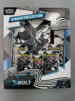 Pokemon TCG Black Bolt Binder Collection Box Factory Sealed New - Image 1