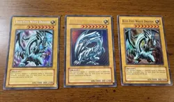 Konami Blue-Eyes White Dragon LOT SDK-001 BPT-009 SKE-001 Yu-Gi-Oh! - Image 1