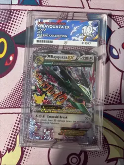 Pokemon M Rayquaza EX Celebrations Card 76/108 Ace 10 Perfect Subgrades - Image 1