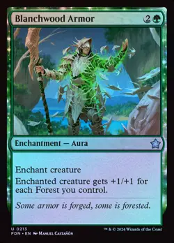 Blanchwood Armor - Foil - MTG Cards Shop - Image 1