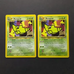 Pokemon Cards TCG: Metapod 42/75 x2 - Neo Discovery - Image 1