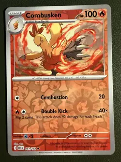 Pokemon TCG Combusken 41/182 SV10 Destined Rivals Reverse Holo NM - Image 1