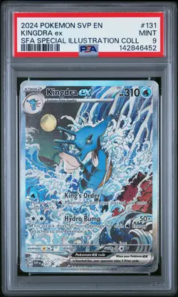 2024 POKEMON SVP EN-SV BLACK STAR PROMO #131 KINGDRA EX PSA 9 - Image 1