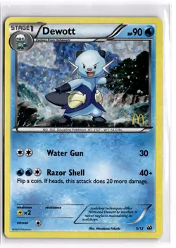 Pokemon TCG Dewott 005/012 McDonald's 2012 Holo - Image 1