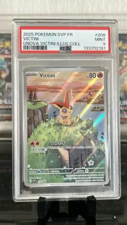 Pokemon Victini AR SVP208 black star promo PSA 9 - Image 1