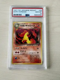 Pokemon Dark Rapidash PSA 10 Japanese Rocket Gang No. 78 Gem Mint - Image 1
