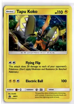 Pokemon TCG Tapu Koko (Cosmos Holo) SM31 Sun & Moon Black Star Promo - Image 1