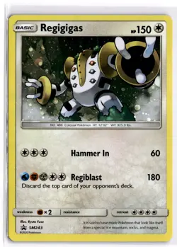 Pokemon TCG Regigigas (Cosmos Holo) SM243 Sun & Moon Black Star Promo - Image 1