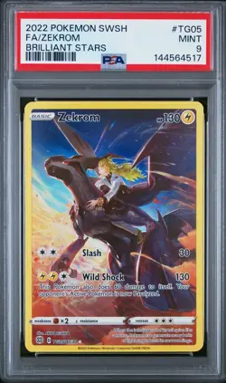 Pokemon - Zekrom TG05/TG30 - Sword & Shield Brilliant Stars MINT PSA 9 - Image 1