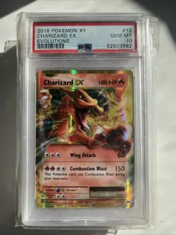 2016 Pokemon XY Evolutions Charizard EX #12/108 PSA 10 - Image 1