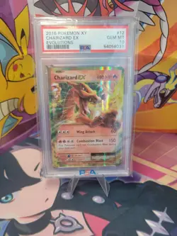 PSA 10 GEM MINT! 2016 POKEMON 12/108 XY CHARIZARD EX HOLO EVOLUTIONS - Image 1