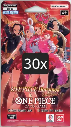 *Lot Of 30* One Piece Heroines Edition EB-03 Sleeved Booster Packs New Sealed - Image 2