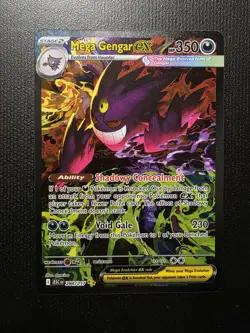 POKEMON ASCENDED HEROES MEGA GENGAR EX 284/217 SPECIAL ILLUSTRATION RARE SIR NM+ - Image 1