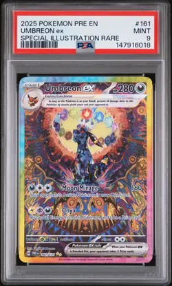 2025 POKEMON PRE EN-PRISMATIC EVOLUTIONS #161 UMBREON EX PSA 9 - Image 1