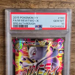 PSA 10 GEM MINT M Mewtwo EX Breakthrough Full Art Holo XY 2015 Pokemon 160/162 - Image 2