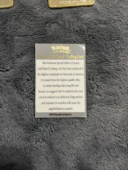 Pokemon Pikachu & MewTwo 23k Gold Plated Card! 1999 Nintendo #25 & Certificate - Image 5