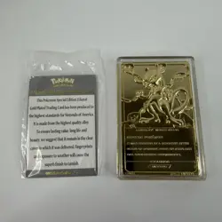 Pokemon Mewtwo 23k Gold Plated Trading Card 1999 Burger King Limited Edition - Image 3
