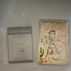 Nintendo Pokemon Mewtwo 23K Gold-Plated Trading Card Burger King 1999 w/ Certif… - Image 1