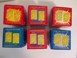 Pokemon 23k Gold Plated Card Pokeball Burger King 1999 Set of 6 Complete Set Lot - Image 4