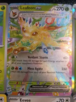 6 Eevee Leafeon Pokemon Cards Mixed Lot Cute Rare EX Holo All Different. 🌿 🐈 - Image 3