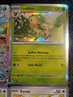 6 Eevee Leafeon Pokemon Cards Mixed Lot Cute Rare EX Holo All Different. 🌿 🐈 - Image 4