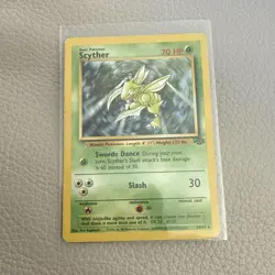 Scyther 26/64 Jungle Set Non Holo Rare Vintage Pokemon Card 1999 WOTC MP - Image 1