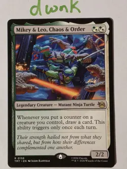 Mikey and Leo Chaos and Order #0158 TMT Teenage Mutant Ninja Turtles - MTG- NM - Image 1