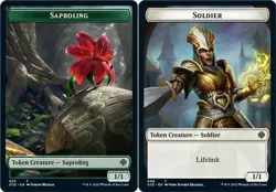 Saproling // Soldier Double-sided Token Light Play, English Magic the Gathering - Image 1