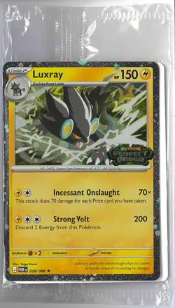 New Sealed LUXRAY 028/088 Pokemon TCG Perfect Order Stamp - Stamped Promo - Image 1