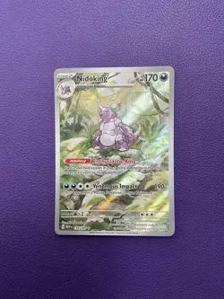 Pokemon Nidoking TCG Holo Illustration Rare Card 174/165 Scarlet & Violet-151 - Image 1
