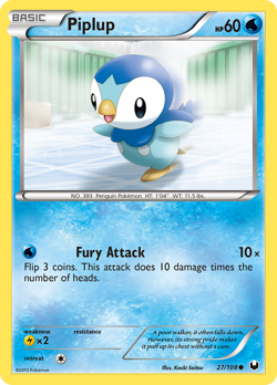 Piplup 27/108 Common Dark Explorers Pokemon LP - Image 1