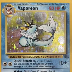 Pokemon TCG Jungle Vaporeon 12/64 Holo Rare Card LP/MP - Image 3