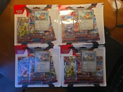 Scarlet & Violet - Obsidian Flames Booster Blister - 3 Packs - 4 Blister Packs 820650853784 - Image 1