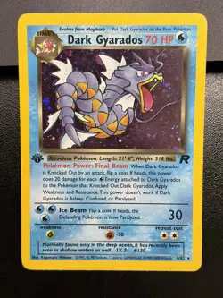 DARK GYARADOS Pokemon Card - WOTC - 1st Edition - Team Rocket - 8/82 HOLO NM (A) - Image 2