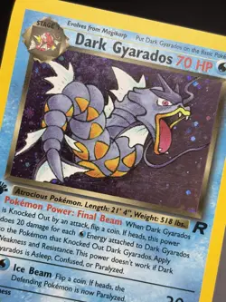 DARK GYARADOS Pokemon Card - WOTC - 1st Edition - Team Rocket - 8/82 HOLO NM (A) - Image 3