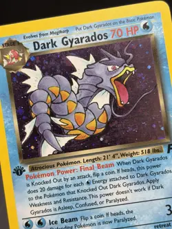 DARK GYARADOS Pokemon Card - WOTC - 1st Edition - Team Rocket - 8/82 HOLO NM (A) - Image 4