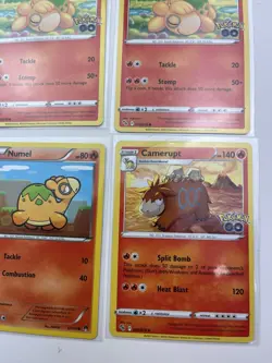 9 Card Lot Numel Camerupt Reverse Holo Rare Pokemon TCG - Image 5