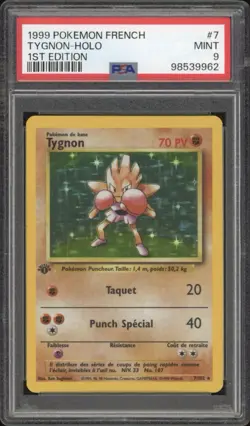 1999 Pokemon FRENCH 1st Edition Base Set Tygnon Magneton Onix Staross Smogo PSA - Image 1
