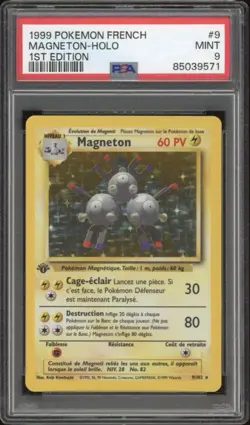 1999 Pokemon FRENCH 1st Edition Base Set Tygnon Magneton Onix Staross Smogo PSA - Image 3