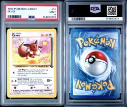1999 Pokemon Jungle Eevee #51 PSA 9 MINT - Image 3