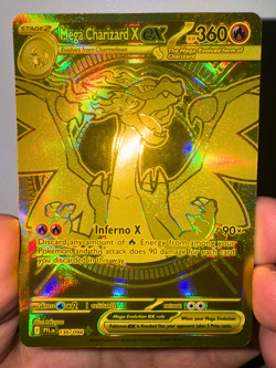 Gold Mega Charizard EX 130/094 - Pokemon Phantasmal Flames NM - Image 2