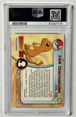 1999 Topps Pokemon TV #4 Charmander PSA 9 MINT - Image 2