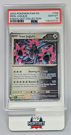 Pokemon Iron Jugulis #158 Cosmos Holo Knock Out Collection Exclusive PSA 10 Gem - Image 1