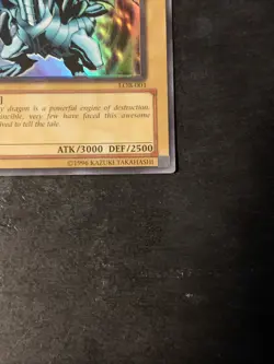 Yugioh Blue Eyes White Dragon LOB-001 Foil Shift Misprint Error (See Pics!) - Image 4